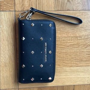 Michael Kors Studded Leather Smartphone Wristlet